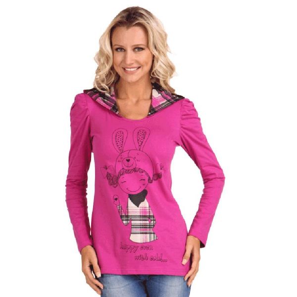 Blusa Manga Longa Fucsia